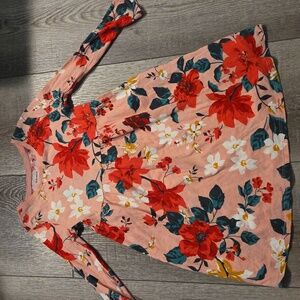 Old Navy Floral Dress with Red and Green Accents size 5T